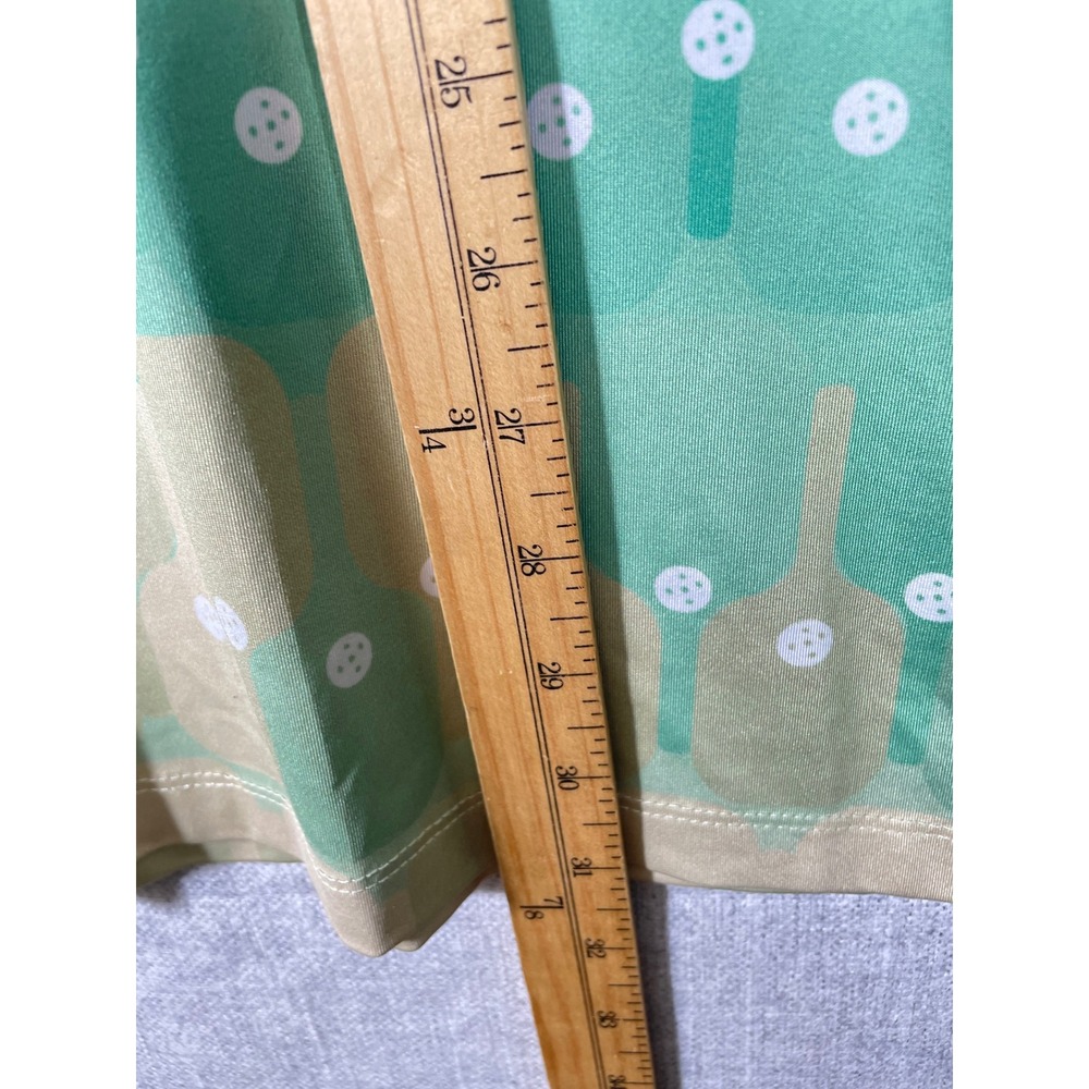 Yatta Golf Mens XL Green‎ Pickleball Paddle Print Polo Shirt Short Sleeve - Picture 4 of 8